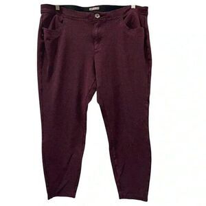 Maurices Womens Maroon Capri Jegging Pants Plus Size 20 Regular